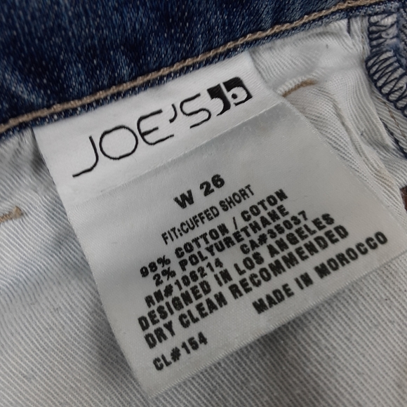 JOE'S High Waisted Cuffed Denim Shorts W26 - Picture 7 of 8